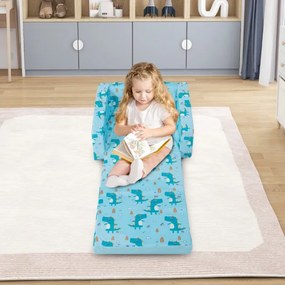 Sofá infantil conversível 2 em 1, poltrona infantil em tecido maciço de veludo, poltrona dupla reclinável para quarto e sala de jogos