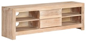 Móvel TV madeira de acácia maciça 120x30x40 cm castanho claro