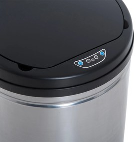 HOMCOM Balde de Lixo Inteligente de Aço Inoxidável 30L com Sensor Infr