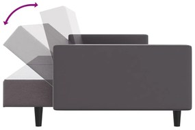 2 pcs conjunto de sofás couro artificial cinzento