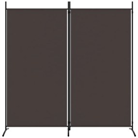 Divisória de quarto com 2 painel 175x180 cm castanho tecido
