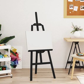 vidaXL Cavalete 53,5x95x127 cm madeira de pinho maciça preto