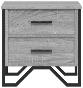 Mesa de cabeceira 40x41x40 cm derivados madeira cinzento sonoma