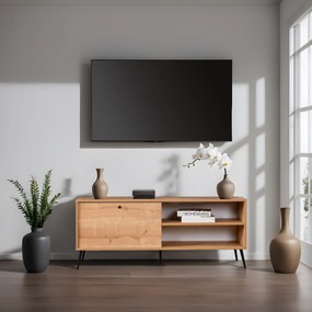 Móvel TV Zevait – Carvalho Preto – 138x55x30 cm