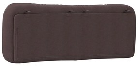 Almofadão de cabeceira 120 cm tecido castanho-escuro