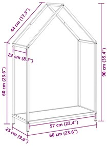 Suporte para lenha 60x25x90 cm aço laminado a frio preto