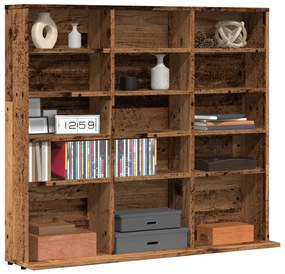 vidaXL Armário p/ CD 100x23x89,5 cm derivados de madeira madeira velha