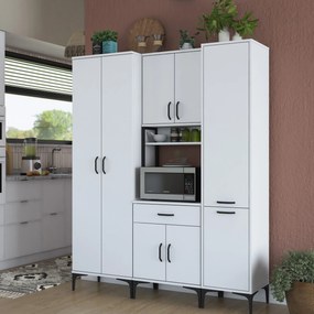 Armário Alto de Cozinha "Stella " - Branco - Design Moderno