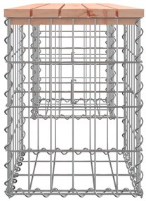 Banco jardim design gabião 103x31x42 cm madeira douglas maciça