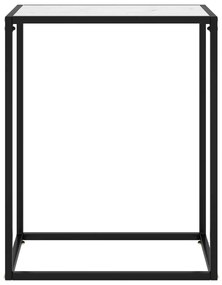 Mesa consola 60x35x75 cm vidro temperado branco