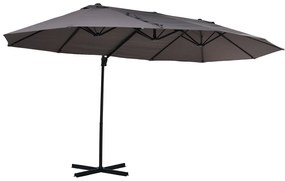 Chapéu de Sol Duplo Inclinável para Jardim Terraço Chapéu de Sol Excên