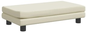 Cama para cães com extensão 100x50x30 cm couro artificial creme