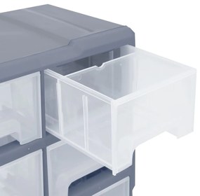 Caixa organizadora com 16 gavetas médias 52x16x37 cm