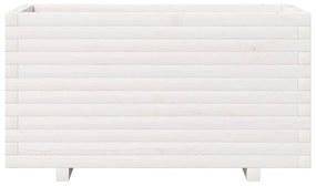 Vaso/floreira de jardim 90x90x49,5 cm pinho maciço branco