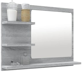 Espelho WC 60x10,5x45 cm derivados de madeira cinzento sonoma