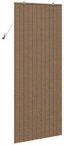 Persiana de Janela com cortinas Manual Castanho 90 x 220 cm Bambu