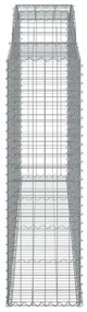 Cestos gabião arqueados 3pcs 300x50x160/180cm ferro galvanizado