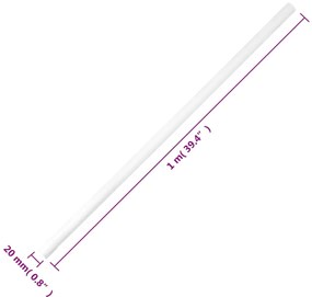 Calhas para cabos com clipes Ø20 mm 10 m PVC