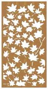 Decoração p/ muro jardim 105x55 cm aço corten design folha ácer