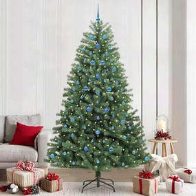 vidaXL Árvore de Natal Articulada Artificial Verde 240 cm PVC e Metal