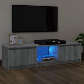 Móvel de TV Vinici com Luzes LED de 120cm - Cinzento - Design Moderno