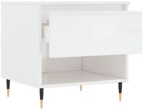 Mesa de centro 50x46x50cm derivados de madeira branco brilhante