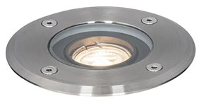 Projetores de solo exteriores modernos em aço 35 mm ajustáveis IP65 - Delux