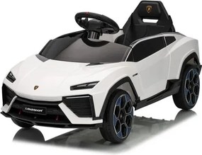 Carro elétrico para crianças Lamborghini Lanzador 12V, Pneus em borracha maciça, banco em pele sintética Branco