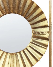 Decoração de parede dourada com espelhos 30 x 90 cm MAICOBA Beliani