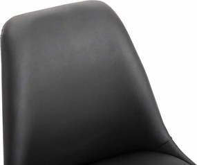 Conjunto de 4 cadeiras jantar Maverick B em couro sintético preto