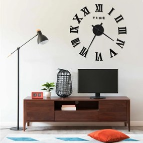 vidaXL Relógio de parede 3D design moderno 100 cm XXL preto