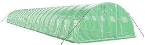 Estufa com estrutura de aço 88 m² 22x4x2 m verde