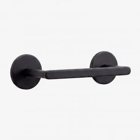 Porta-rolos Adesivo Para Casa De Banho Em Aço Inoxidável Caldrumi Preto Mate - Sklum