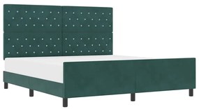 Cama vidaXL em Verde Escuro, 180x200 cm, Veludo