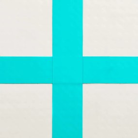 Colchão de ginástica insuflável c/ bomba 300x100x15cm PVC verde