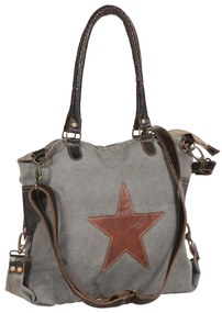 vidaXL Bolsa Estrela Cinza Escuro 63 x 41 cm lona
