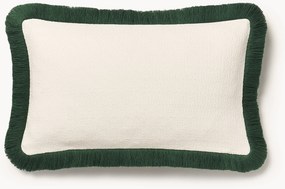 Capa de almofada texturada com franjas Viona
