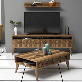 Conjunto de Mobiliário de Sala Line – Nogueira – Variadas Medidas