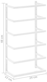 Toalheiro 24x12x48 cm aço branco