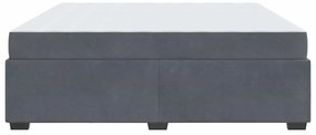 Estrutura da Cama Outros Cinzento escuro 200 x 200 cm Veludo