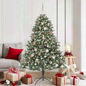 vidaXL Árvore de Natal Artificial com suporte Verde 126 x 126 x 180 cm