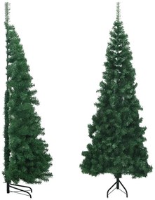 vidaXL Árvore de Natal artificial de canto 180 cm PVC verde