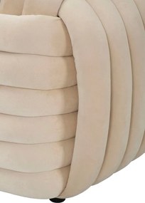 Puff Softy Cream - Veludo Creme - 90 cm x 45 cm x 45 cm