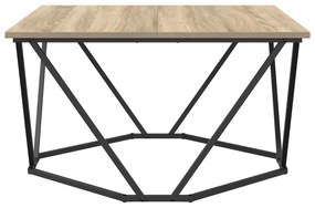 Mesa de Centro Carvalho Sonoma 80x80x45 cm Madeira de engenharia