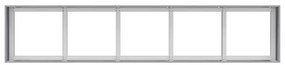 Planter 200x40x40 cm aço galvanizado