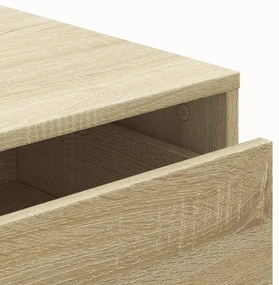Cómoda com 3 Gavetas - 80x41x58 cm - derivados de madeira - carvalho s