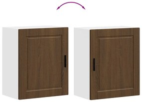 Armários parede cozinha 2 pcs Porto madeira carvalho castanho