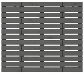 Cabeceira de parede 81x3x91,5 cm madeira de pinho maciça cinza