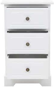 Mesa de cabeceira em MDF e madeira de pinho 35x32x59 cm