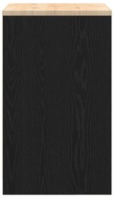 Armário de arrumação de garagem Preto 60x51x85 cm